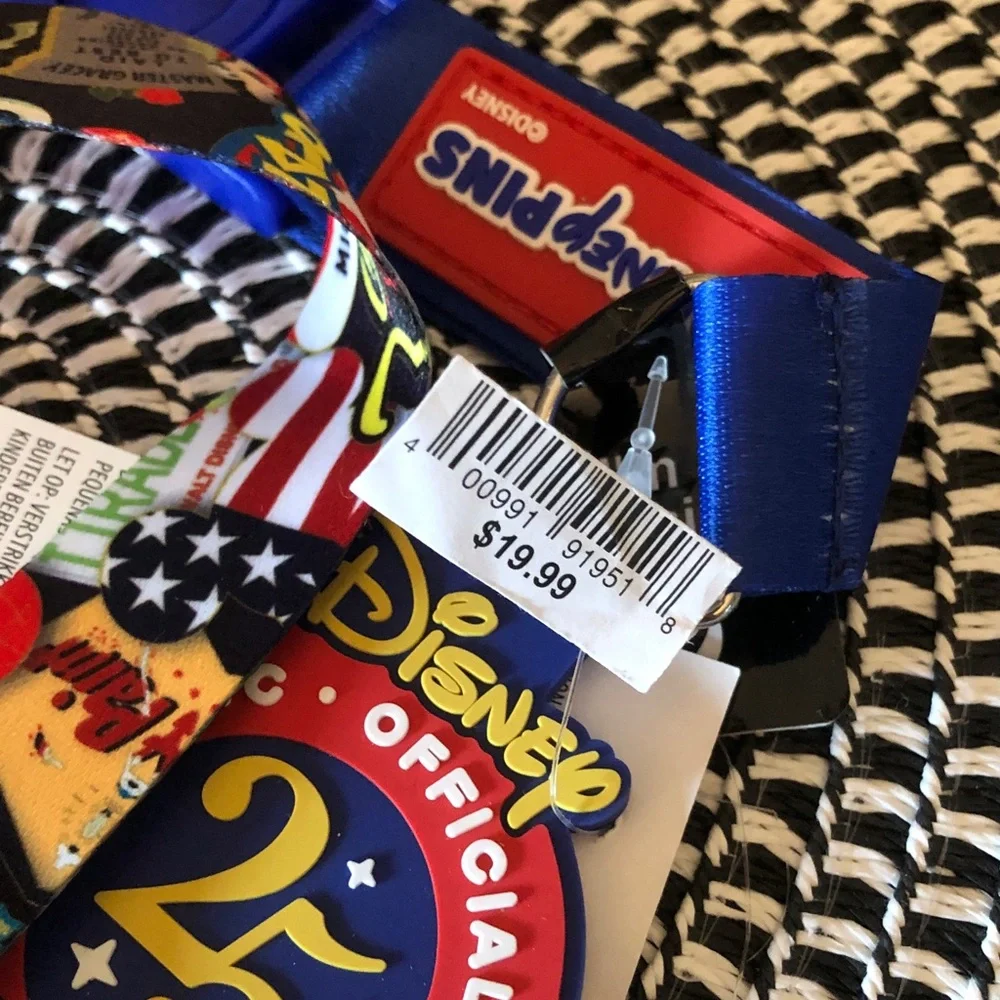 Authentic New with tag. Disney Multicolor Mickey Mouse Pin Lanyard